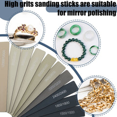 Honoson 20 Pcs Sanding Sticks for Plastic Models Polishing Sticks Assorted Metal and Wood Sanding Tools Accessory for Model Craft Amateur Beginner (High Grits Rating,Classic Style)