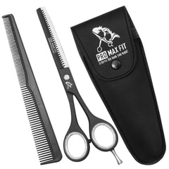 ProMaXFit Professional Hair Thinning Scissors Shears Premium Stainless Steel 6.5'' Hair Scissors, Sharp Barber Hairdresser ScissorsSalon/Home/Men/Women/ Kids (Hair Thinning Scissor), Black (aa-101)