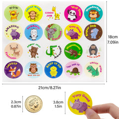 Reward Stickers for Kids,Teacher Stickers Dia1.5in/38mm,Incentive Stickers Motivational Stickers for Children Supplies Classroom Supplies