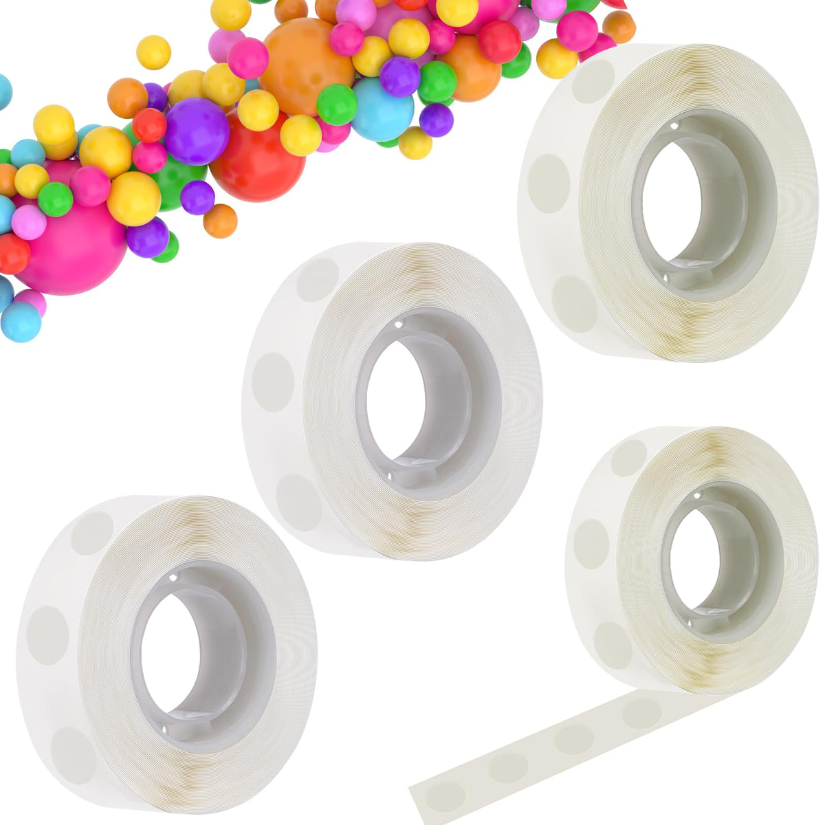 900 PCS Balloon Glue Dots, Removable Balloon Sticky Spots,Extra Strong Glue Dots Double Sided for Birthday Party Wedding Christmas Decorations and DIY Scrapbooking Craft. (900 PCS)