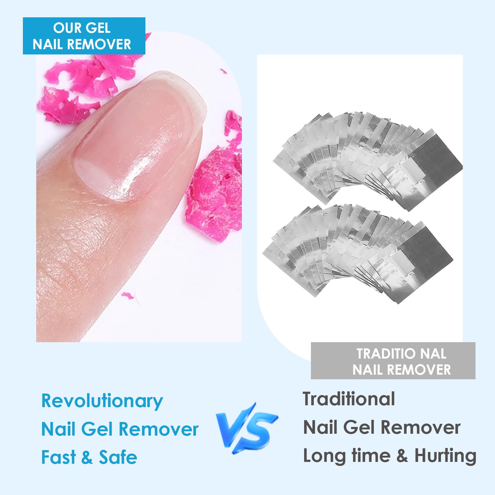 1 Piece Gel Nail Polish Remover 15ml,Fast Gel Acrylic Polish Remover,Gel Remover with 1 Gel Polish Scraper & 1 Nail File,Quickly Easily Clean,No Damage To Nails