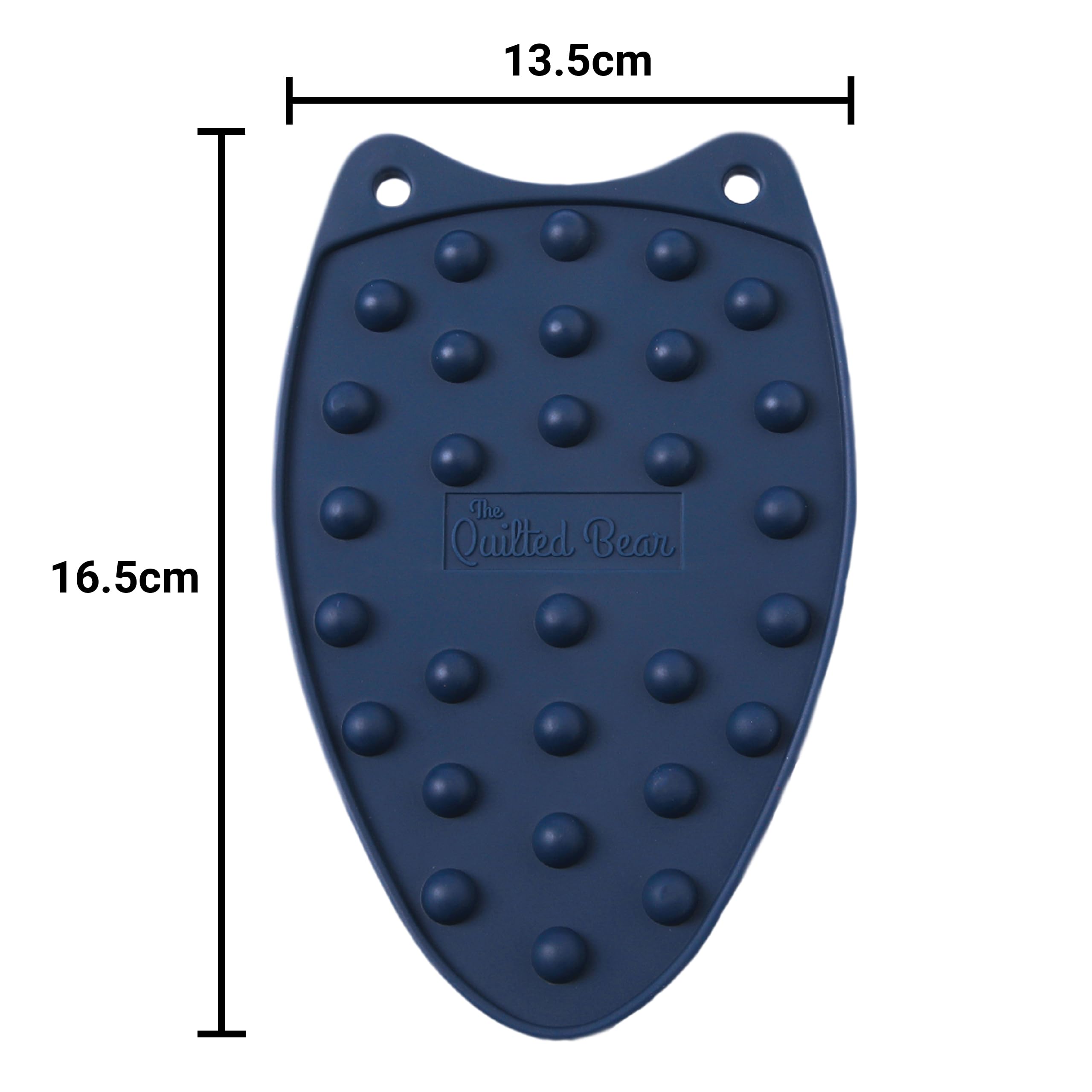 The Quilted Bear Mini Iron Rest - Mini Silicone Heat Resistant Iron Pads for General Crafts or Quilting Iron Use with Four Different Colour Mats Available! (Navy Blue)