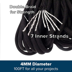 OUTDOOR Paracord Planet Mil-Spec Commercial Grade 550lb Type III Nylon Paracord