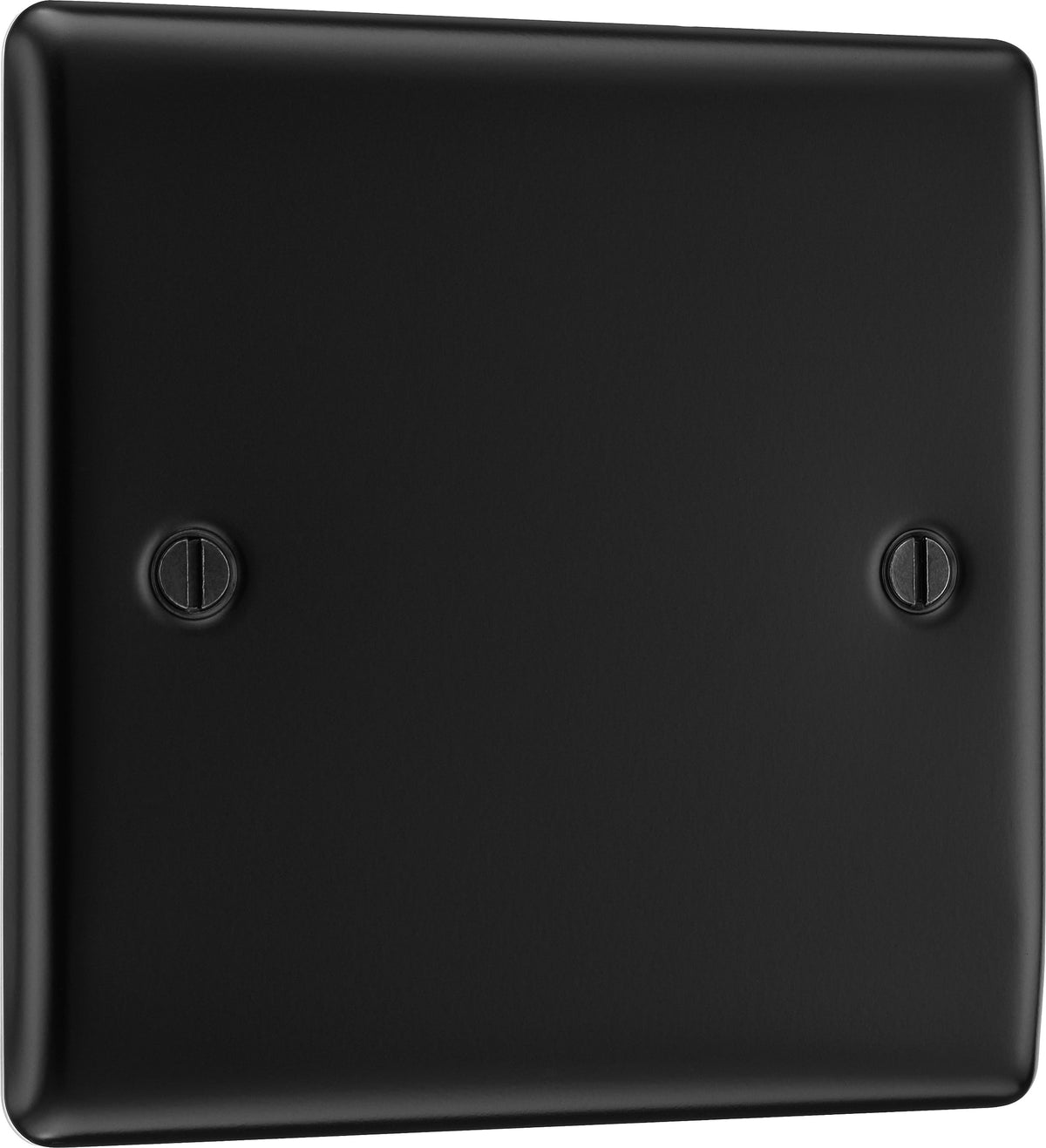 BG Electrical Single Blank Plate, Matt Black