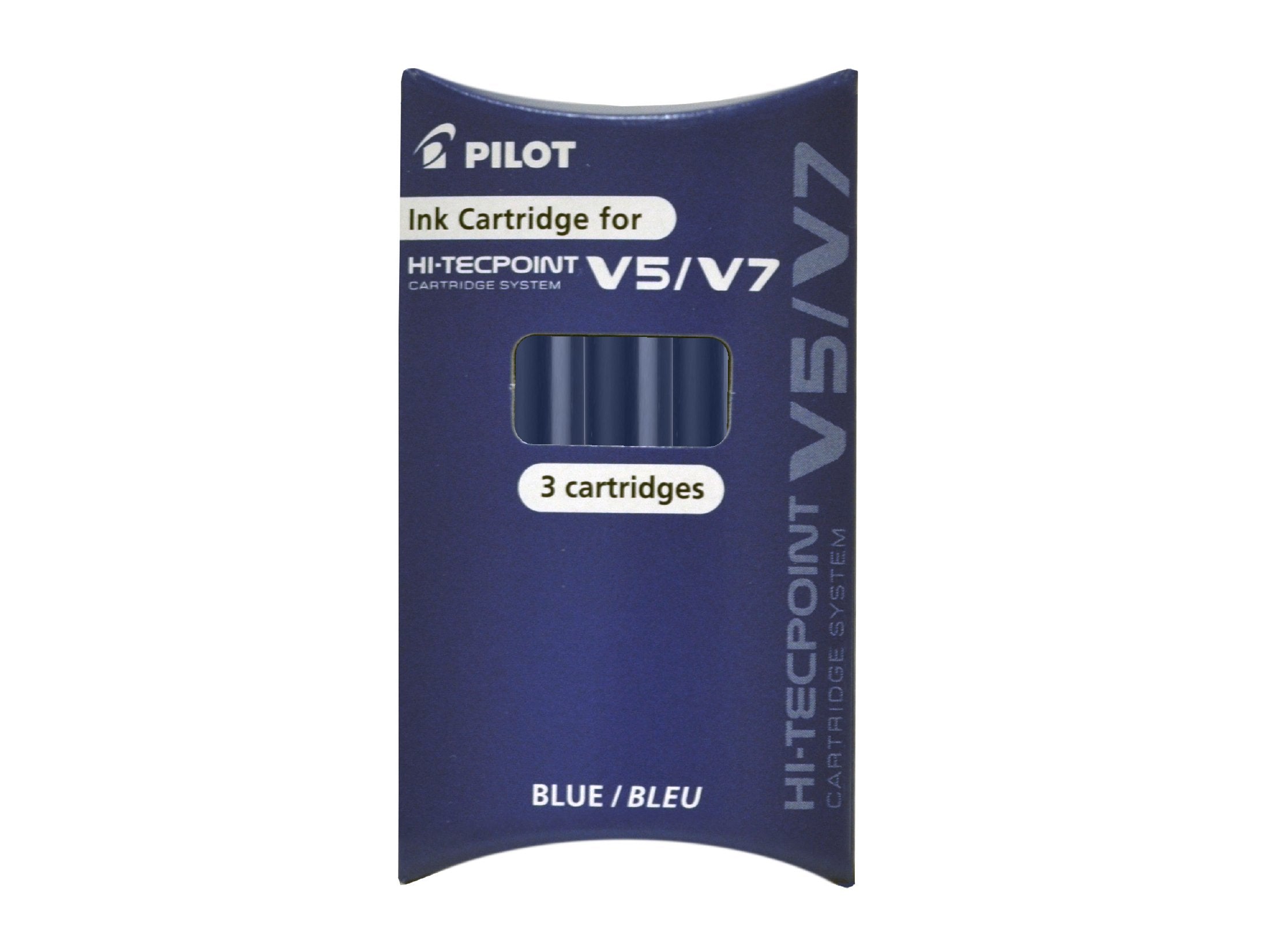 Pilot V7 Cartridge System Liquid Ink Rollerball 0.7 mm tip Single Pen with 3 Refills - Blue