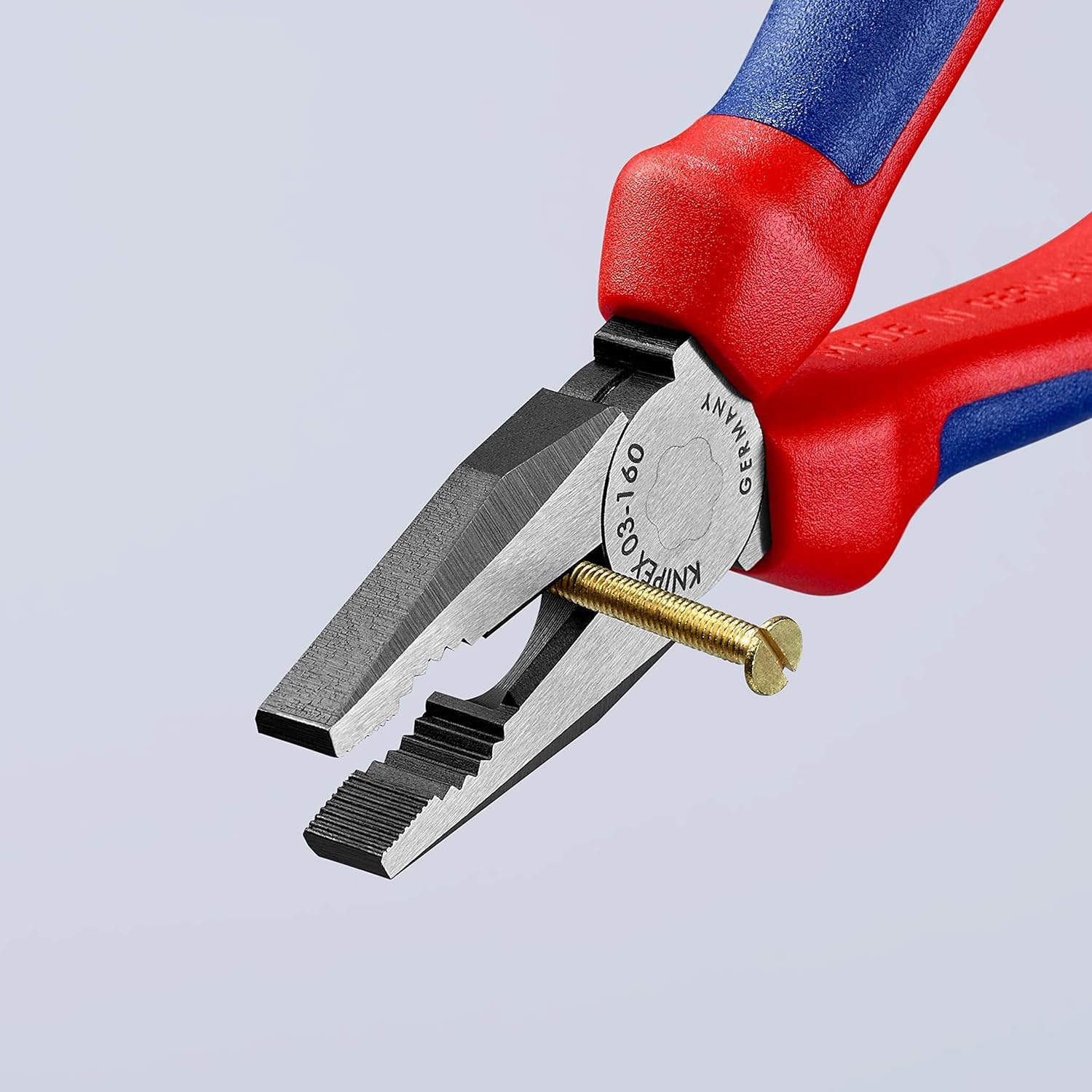 Knipex Combination Pliers black atramentized, with multi-component grips 160 mm (self-service card/blister) 03 02 160 SB