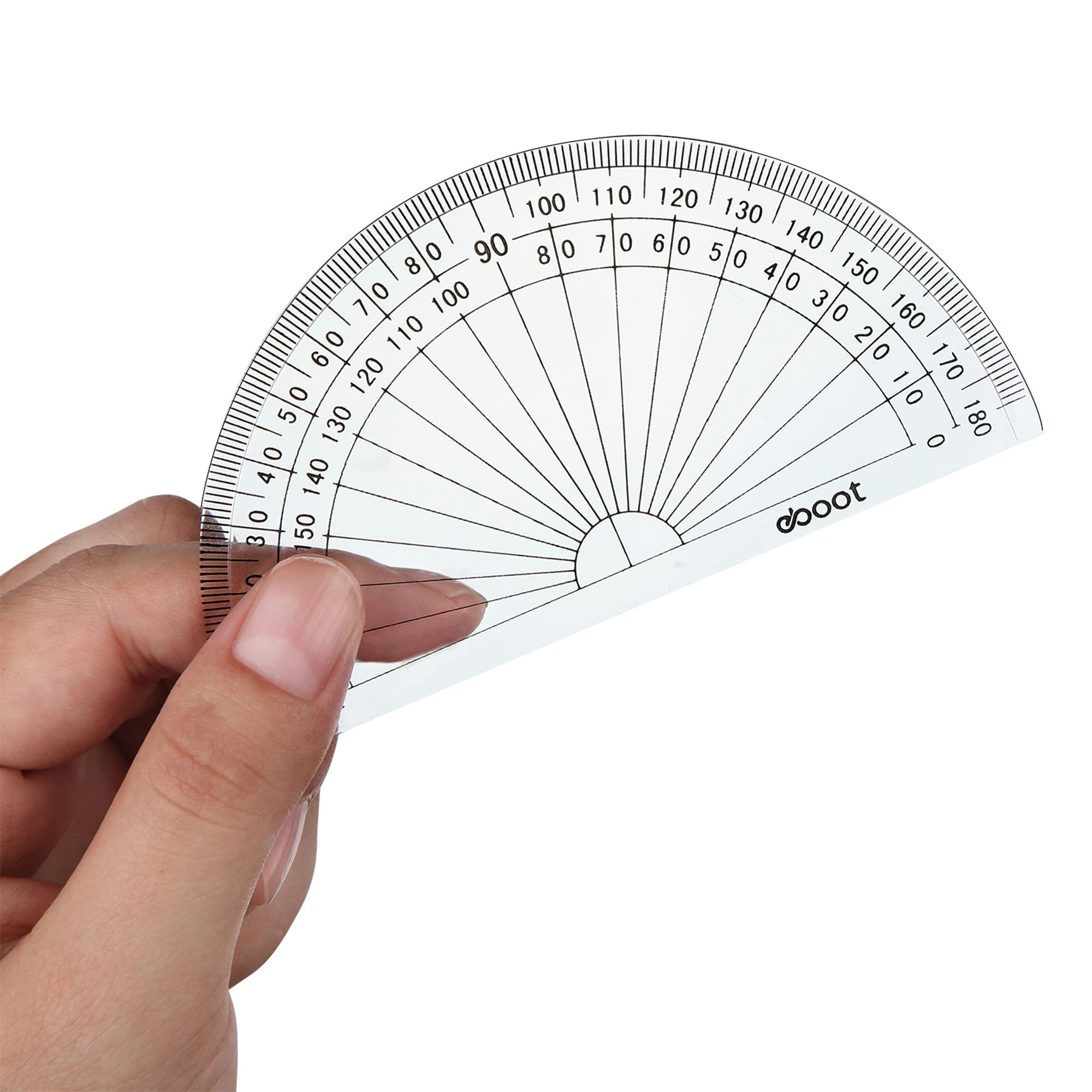 eBoot Plastic Protractor Protractor 180 Degrees, 4 Inch and 6 Inch, Clear, 2 Pieces