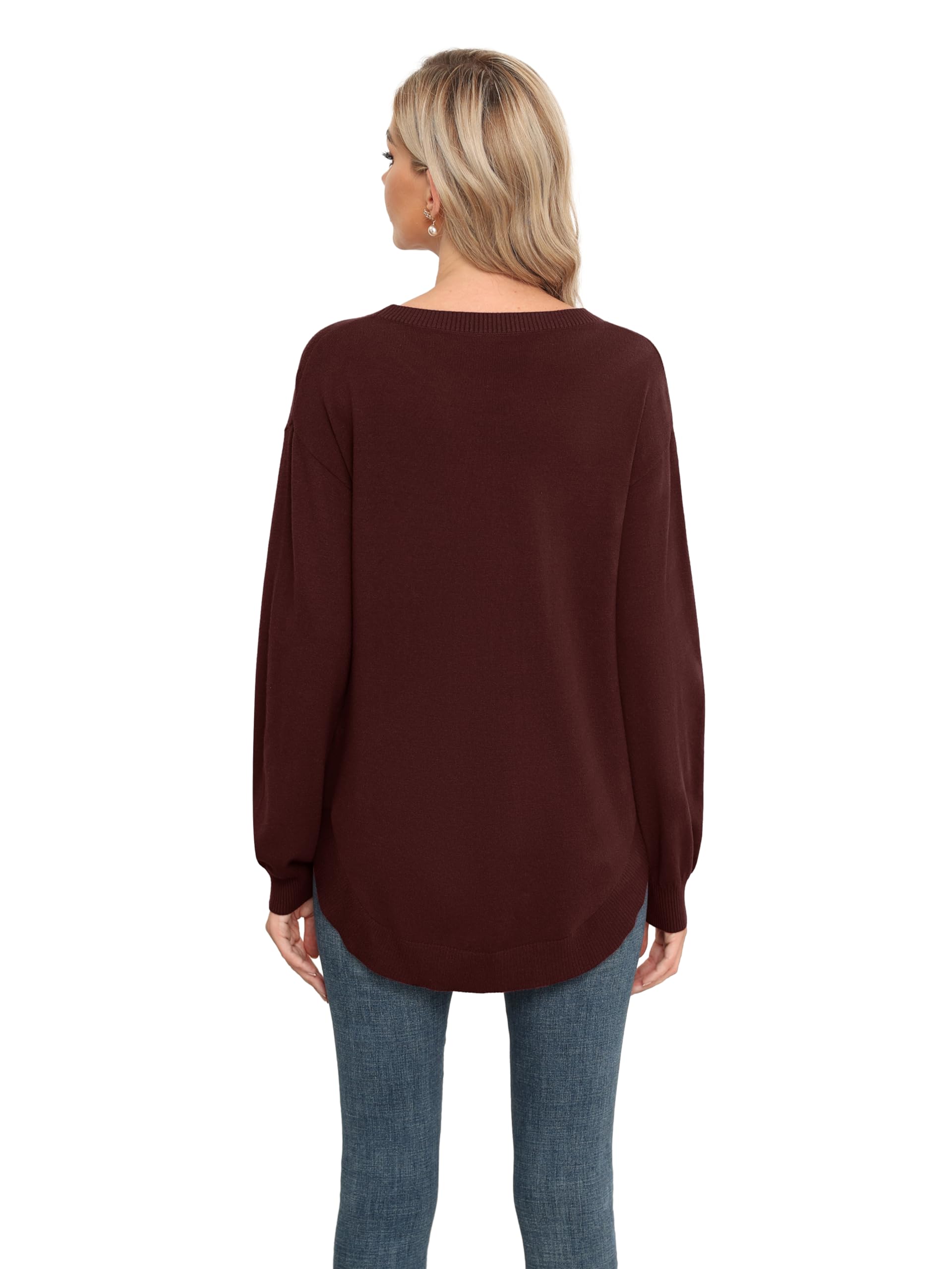 GRECERELLE Jumpers for Women UK Sale (Wine Red, S)