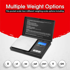 Digital Scales, Kitchen Scales Digital, Pocket Scales, 0.01g x 500g, Food Scale LCD Display, Jewellery Scales Weighing Scales Kitchen by New Horrizon