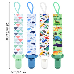 8 Pack Dummy Clip Boys, Pacifier Holders Leashes Set Soother Chains Holder Pacifier Clips Dummy Strap Pacifier Gag Strap Soother Clips for Baby Teething Toys Baby Shower Newborn Essentials