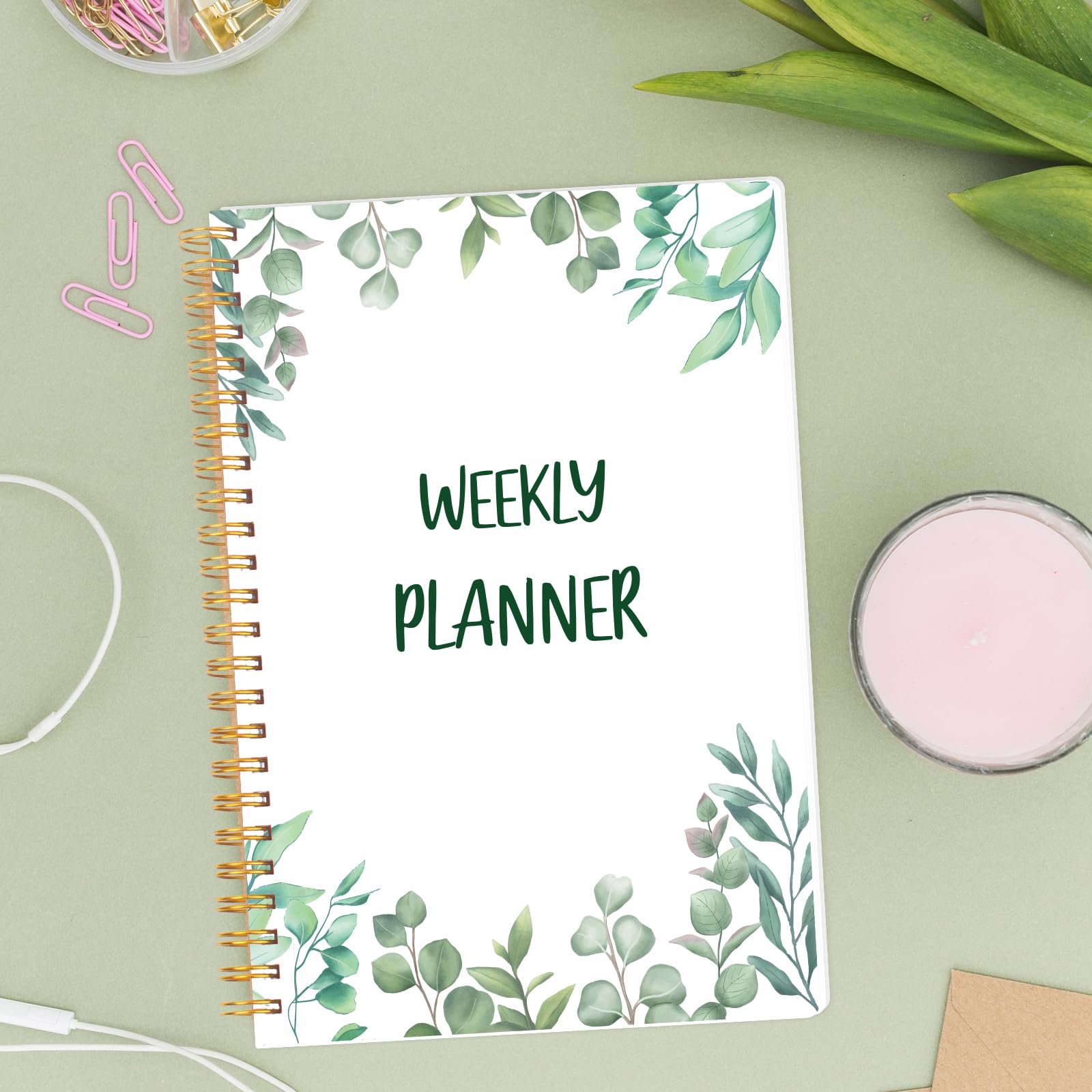 Weekly Planner,Undate To Do List Notebook for Home, Work with Weekly goals, Habit Tracker,52 sheets,A5 size