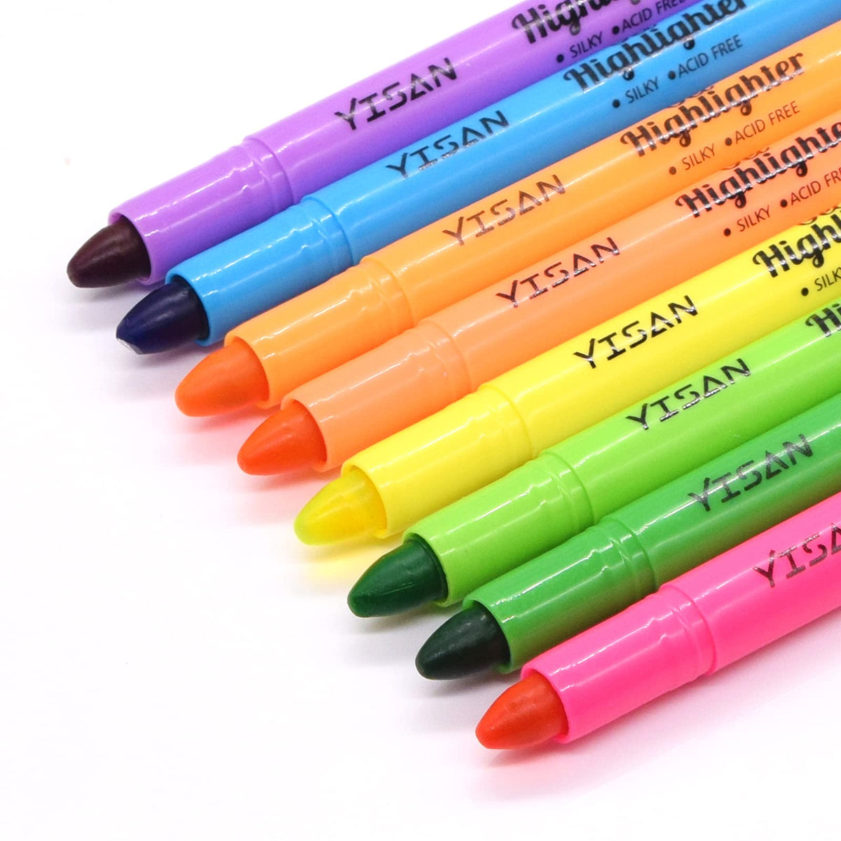 YISAN Gel Highlighter, Bible Highlighter, Yellow Dry Highlighter Marker Pens, No Bleed, 8 Count,70610…