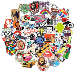 Cool Random Stickers Pack 55-500pcs Laptop Stickers Bomb Vinyl Stickers Variety for Computer Skateboard Luggage Car Motorcycle Bike Decal for Teens Adults Boys