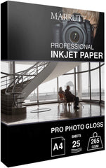 Marrutt 265gsm Pro Photo Gloss Inkjet Paper: A4-50 Sheets