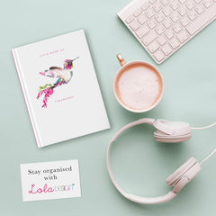 Lola Design - Hummingbird Password Book - Planners & Organisers - Cute Stationery - A6 Notebooks