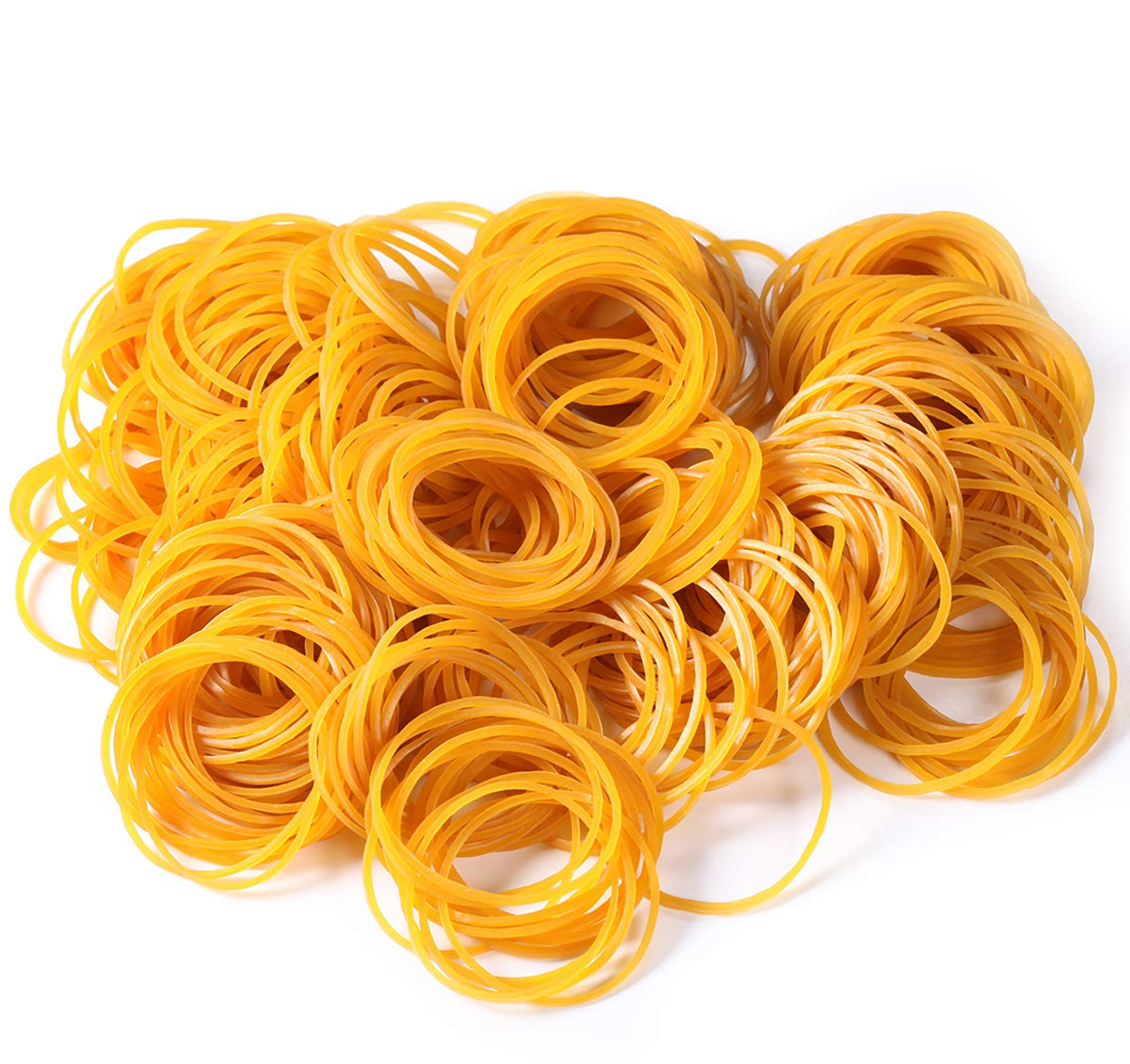 500pcs Rubber Bands Elastic Bands File Folder Elastic Rubber Bands Stationary Thick Strong Elastic Stretchable Bands for School Home Office Supplies Industrial Crafts DIY 38 Size Yellow