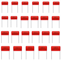 AUKENIEN 23 Values 165pcs Polypropylene Capacitor 400V 10nF to 1uF 630V 1nF to 1uF CBB22 Metallized Film Capacitors Assortment Kit