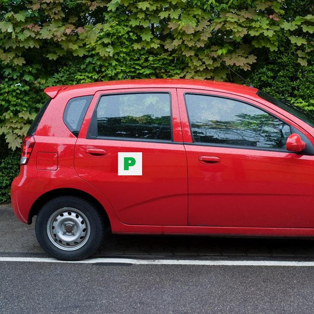 Onarway Learner Plate, Self Adhesive Red L Plate and Green P Plate 4 Pack for Driver Learner, No Fading No Blow off Easy to Move without Scratching