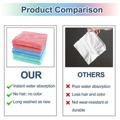 Xumann Flannels Face Cloth Pack 6 for Kids Women, 12 X 12 Inch Flannel Face Cloths for Washing Face, Soft Bamboo Face Clothes