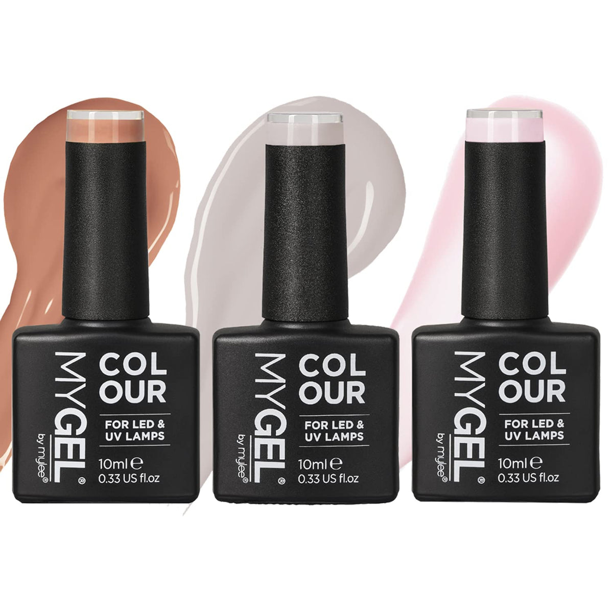 MYGEL by Mylee Nail Gel Polish The Nudes Polish Trio 3x10ml Colours, UV/LED Soak-Off Nail Art Manicure Pedicure for Professional, Salon & Home Use - Long Lasting & Easy to Apply