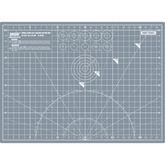 ANSIO Craft Cutting Mat Self Healing A4 Double Sided 5 Layers - Quilting, Sewing, Scrapbooking, Fabric & Papercraft - Imperial/Metric 11 Inch x 8 Inch / 29cm x 21cm - Brown/Grey