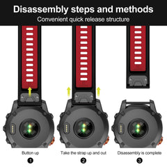 MYSNBKN 26mm Quick Fit Strap for Garmin Fenix 7X Pro/Fenix 7X/Fenix 6X/Fenix 6X Pro/Fenix 5X/Fenix 5X Plus/Fenix 3/Fenix 3 HR, Soft Silicone Replacement Band