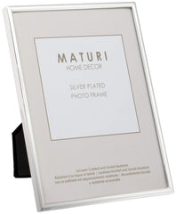 Maturi Silver Plated Photo Frame - Thin Edge, 5 x 7-inch (13 x 18cm)