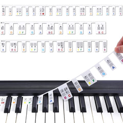 Removable Piano Keyboard Note Labels,Piano Notes Guide Labels for Beginners,88-Key & 61-Key Full Size,Silicone Piano Key Music Notes Letter Label, Reusable No Need Stickers,Comes with Gift Box