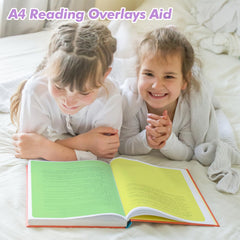 Zocipro Dyslexia Overlays, 8Pcs A4 Coloured Overlays Aids for Reading Beginner, Dyslexia, ADHD, Irlens Syndrome, Reduce Visual Stress