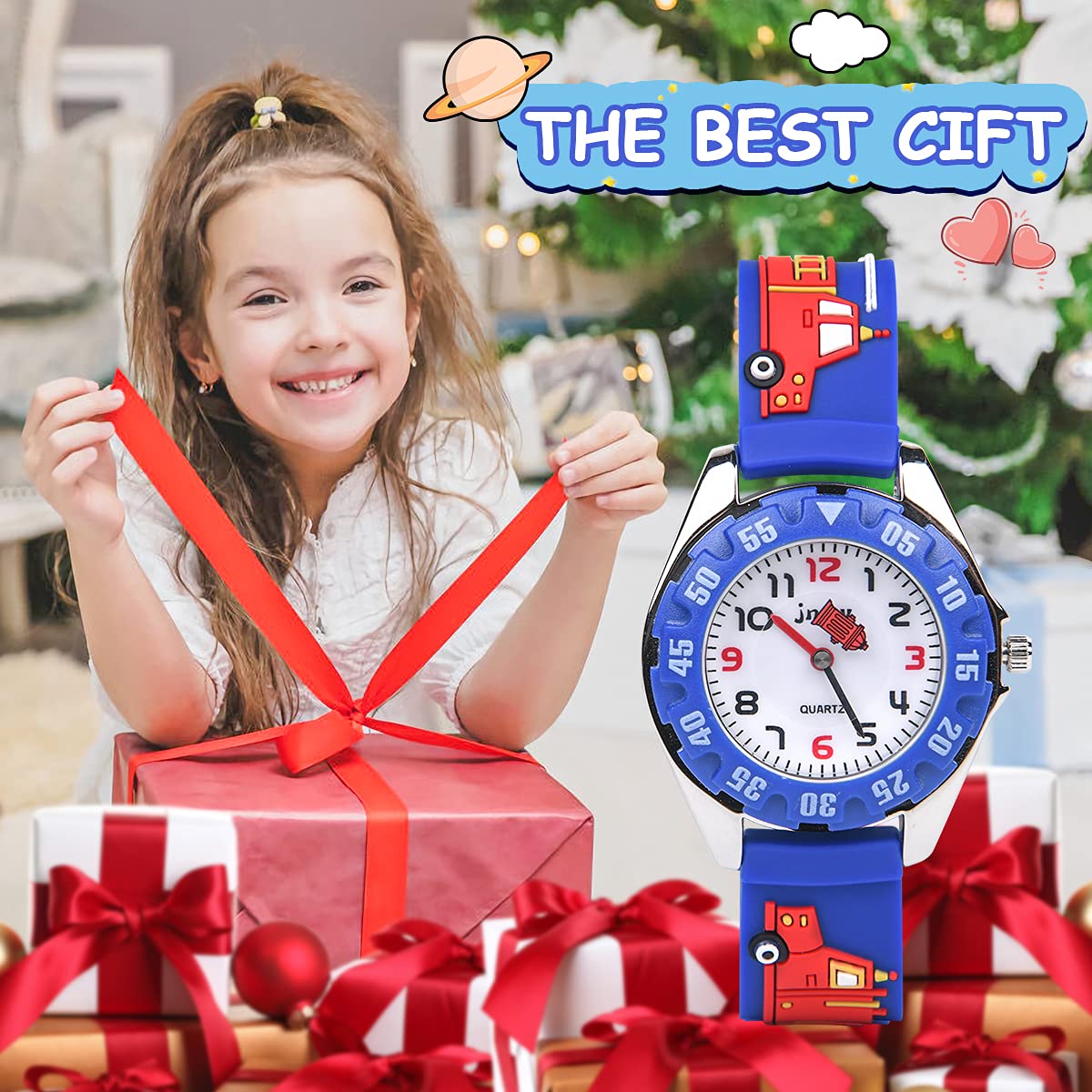 Vicloon Kids Watch, Girls Watch Waterproof 3D Cute Cartoon Toy Silicone Band Wristwatch Childrens Watches Gift for Girls Boys Age 3-11 Years Old