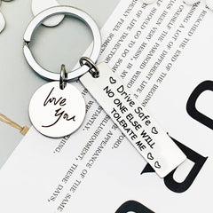 Exiiantag Drive Safe Keychain Gift Drive Safe Keyring for Boyfriend Father Mother Birthday Gift Keychain,Valentine's Day Gift Keychain with Gift Box