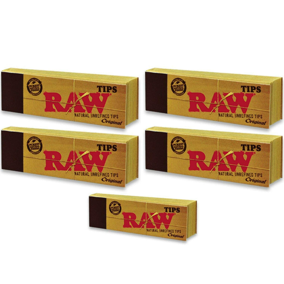 Original RAW Paper Filter Tips Cards ROACHES UNREFINED & UNBLEACHED No Chlorine Or Chemical, Natural RIZLA Rolling ECO Smoking Cigarette Filling Tobacco UK FREE P&P (5 x RAW TIPS (250 x CARDS))