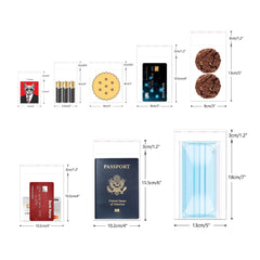 Self Adhesive Cellophane Bags 300pcs 5 inchesx7 inches Transparent Cello Bags Clear Self Sealing OPP Poly Bags 50µm for Cookies Candies Seed Beads Soap Chocolates (8 Sizes for Choosing)