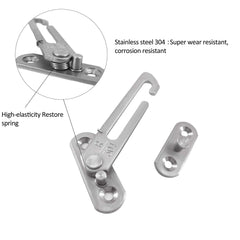 2 Pairs Window Restrictors Locks,Aongray Window Restrictor Hook Window for UPVC Stainless Steel 304 Security Lock Child Lock Restrictor catch Safety Catch with Screws (Silver,2 pairs)