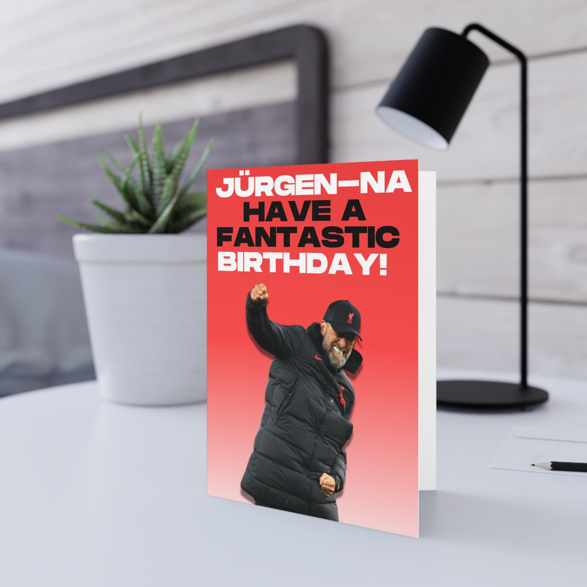 Jürgen Klopp Funny Birthday Cards for Men Him - Liverpool Fan Birthday Card - Football Happy Birthday Card for Dad Brother Son Nephew Step Dad Grandad Uncle