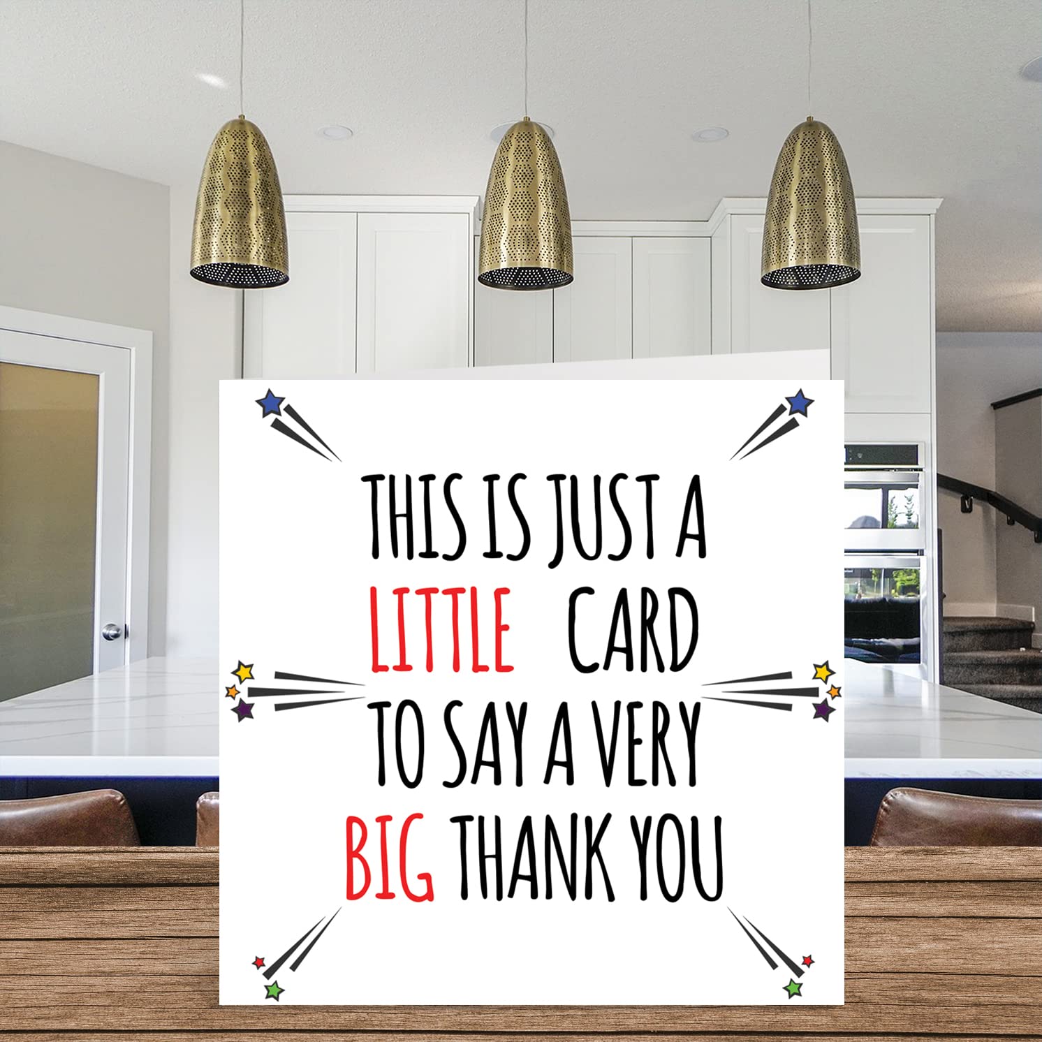 Thank You Card - Little Card Big Thank You - Thankyou Cards for All Occasions Her or Him, Appreciation Card, 145mm x 145mm Thank You So Much Greeting Cards for Gifts