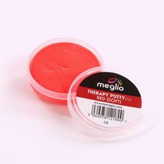 Meglio Therapy Hand Putty 57g - for Hand Exercises Targeting Hand Recovery and Rehabilitation, Strength Training and Stress Relief, Variable Resistive Strength (Red (Soft))