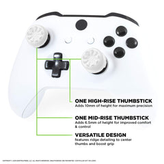 KontrolFreek FPS Freek Galaxy White for Xbox One and Xbox Series X Controller   Performance Thumbsticks   1 High-Rise, 1 Mid-Rise   White