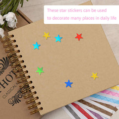 NAYAGOGO 1620 Pcs/ 30 Sheets Star Stickers Labels, Coloured Star Metallic Stickers Reward, 9 Assorted Colors Star Stickers Colorful Reward Stickers, for Teacher Classroom School Office