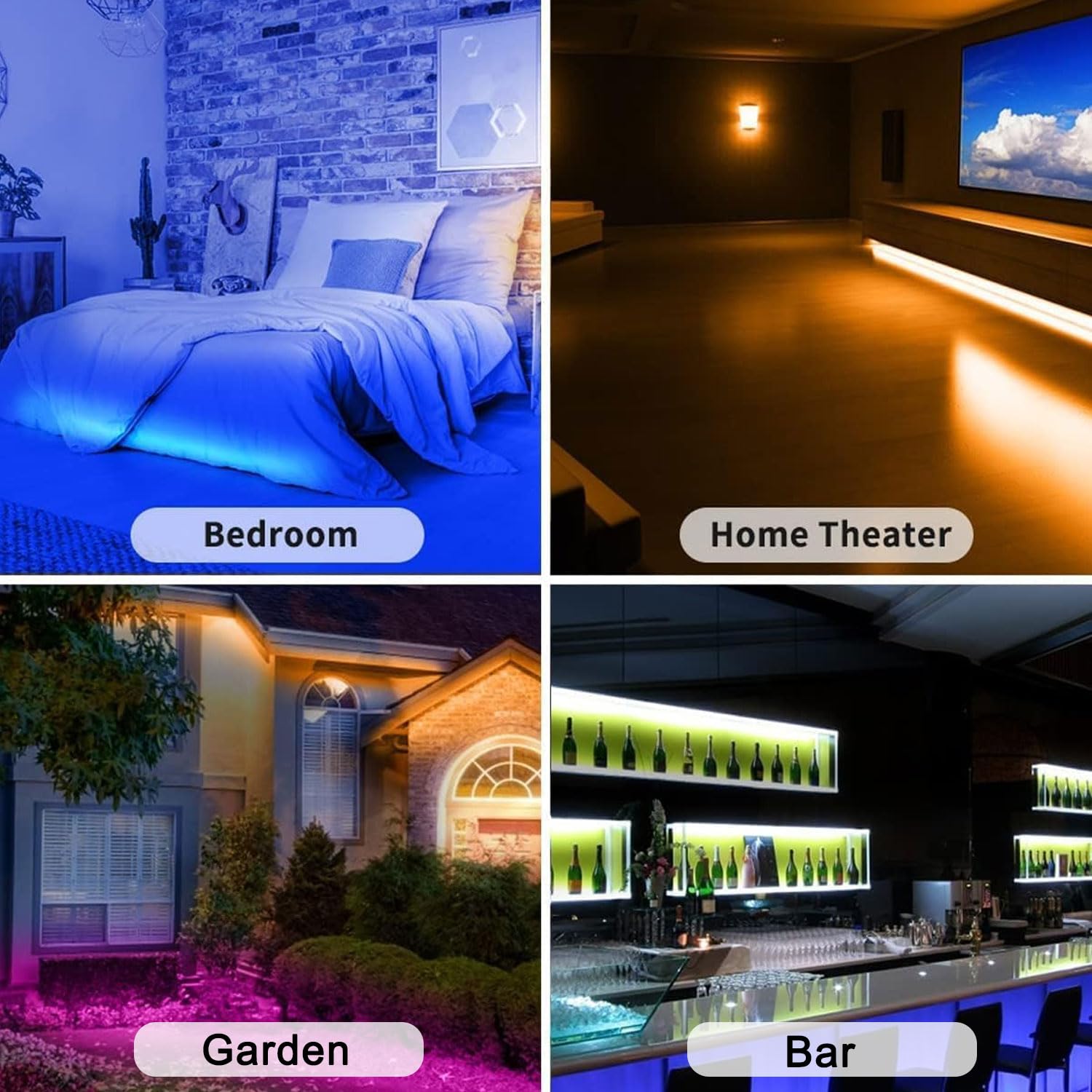 FOLAI 2M Led Strip Lights RGB Music Sync Color Changing, Led Lights with Smart App Control Remote, Led Lights for Bedroom Lighting Flexible Home Decoration