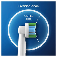 Oral-B Precision Clean Electric Toothbrush Head with CleanMaximiser Technology, Excess Plaque Remover, Pack of 6 Toothbrush Heads, White