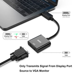 BENFEI DisplayPort to VGA, Gold-Plated DP to VGA Adapter (Male to Female) Compatible for Lenovo, Dell, HP, ASUS