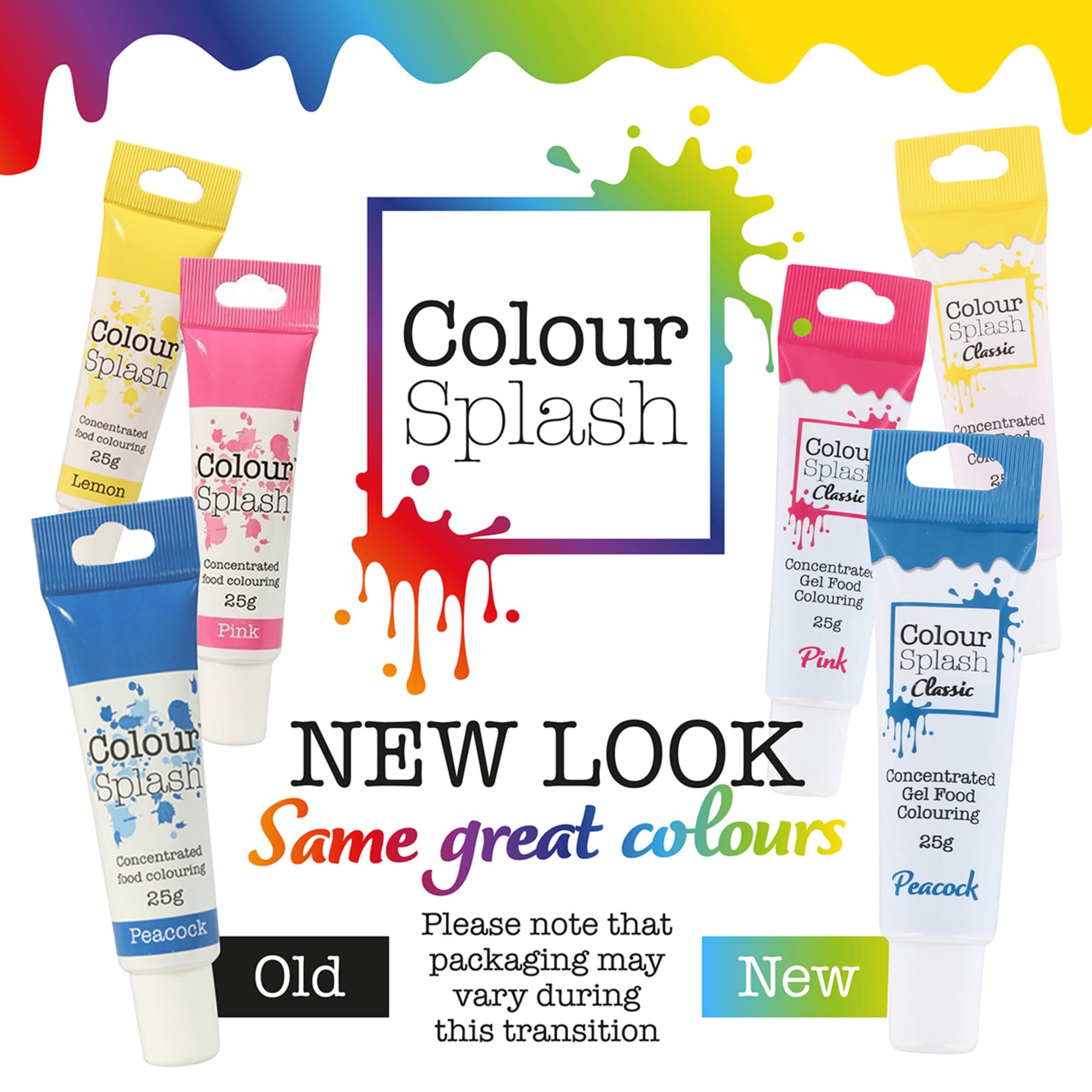 COLOUR SPLASH Food Colouring Gel Tube, Edible Ingredients, Highly Concentrated Gels, Easy to Use Squeezy Tubes, Transform Plain Cakes Into Bright, Eye-Catching Creations - Black 25g