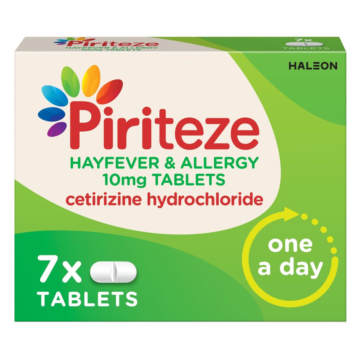 Piriteze Hayfever & Allergy Antihistamine Tablets, Allergy Relief, Cetirizine, 7s