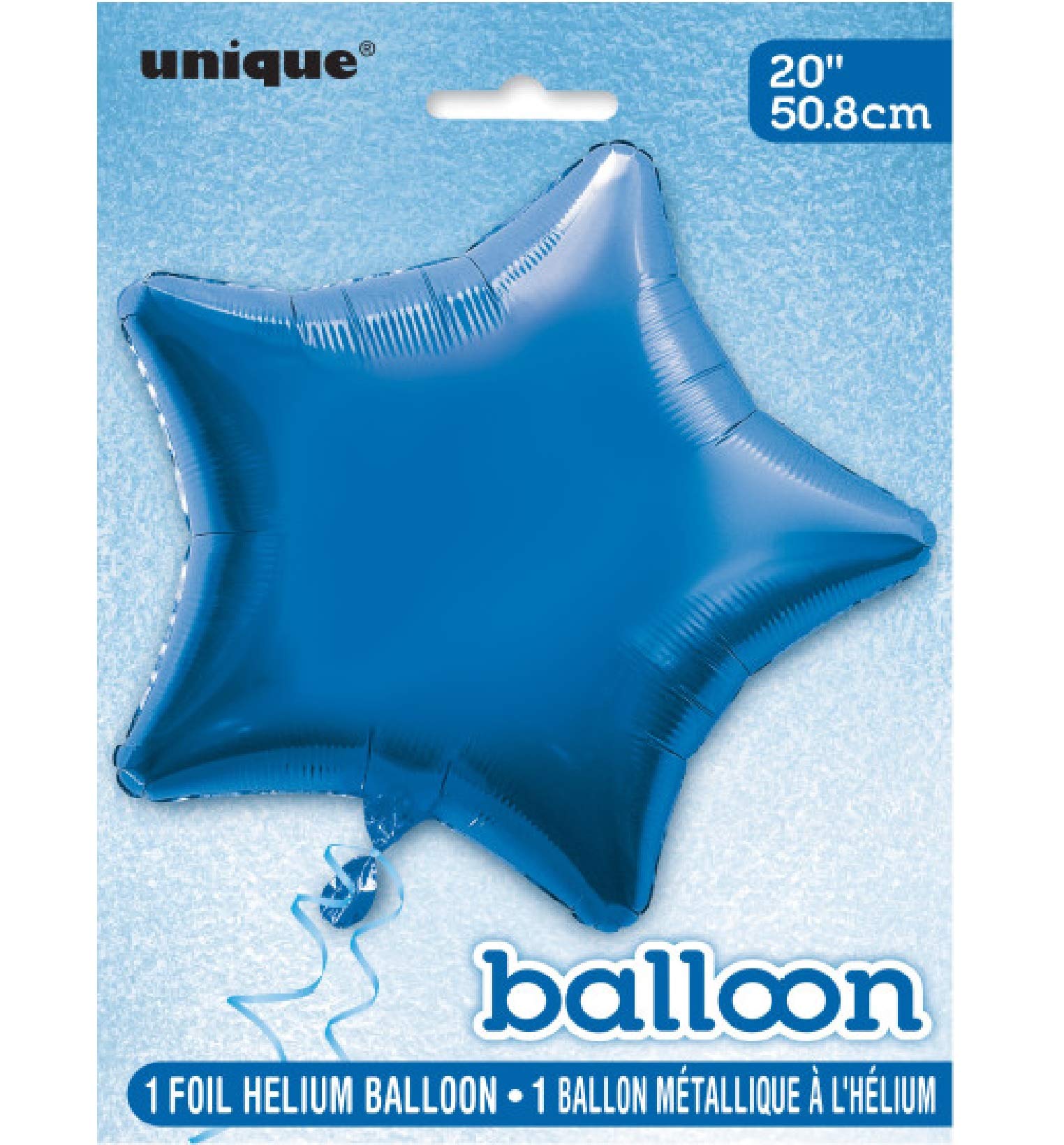 Unique Party 53324 - 20 inches Foil Royal Blue Star Helium Balloon
