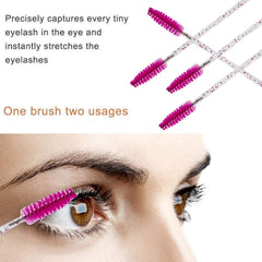 ZHIYE 100 pcs Disposable Eyelash Mascara Brushes, Wands Applicator Eyebrow Brush Makeup Kit, Eyebrow Castor Oil Brush Makeup Tool