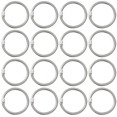 Uniclife Loose Leaf Binder Rings 24mm Plain Steel Book Rings for Index Flash Cards Receipts and Files Heavy Duty Organizer Loops, Pack of 100