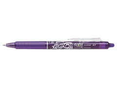 Pilot Frixion Clicker Retractable Erasable Rollerball 0.7 mm Tip - Violet/ Pink/ Turquoise, Pack of 3