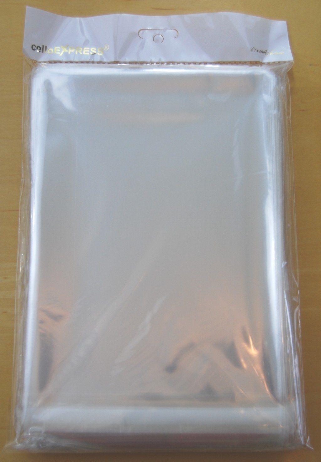 Pack of 100 - Biodegradeable C6 Cello - 120mm x 162mm and 30mm Flap - PLA Greeting Card Display Bags 30 Micron Self Seal - Small Cello