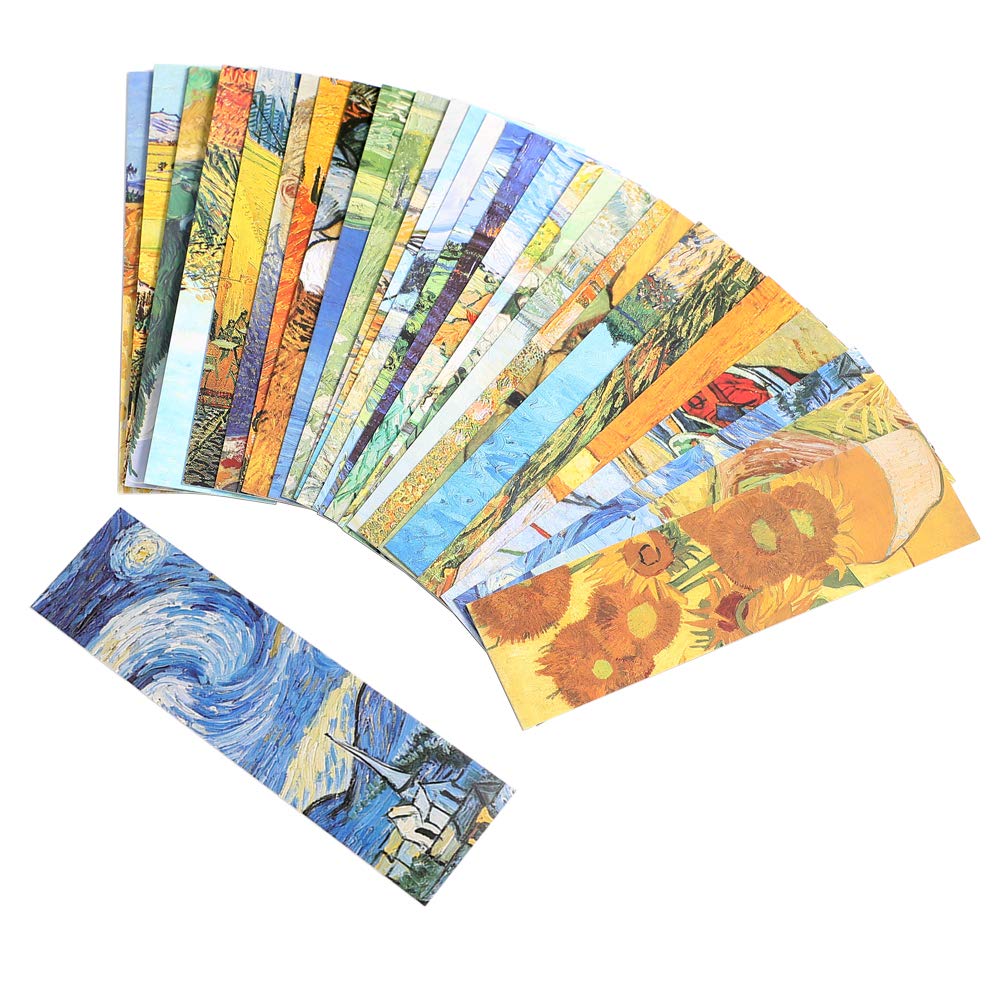 Vintage Bookmarks for Women Men, 30PCS (Van Gogh)